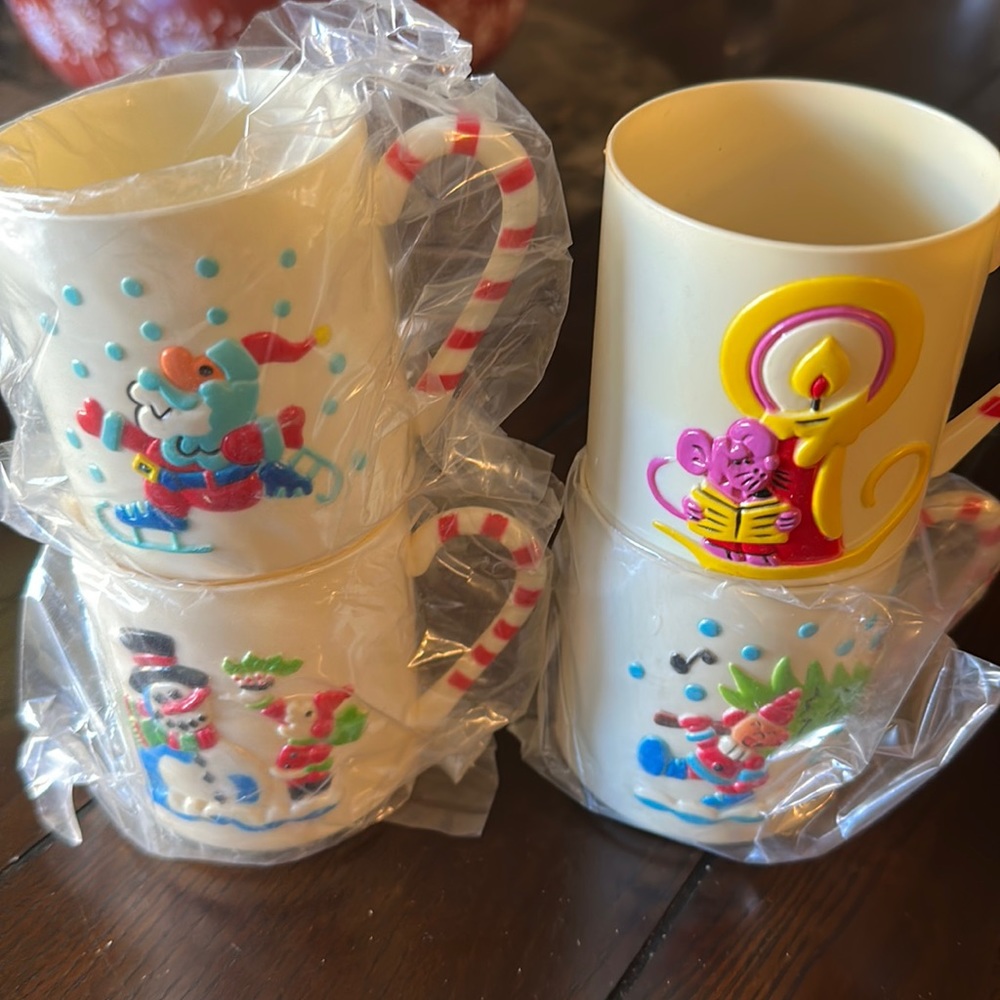 Christmas plastic cups